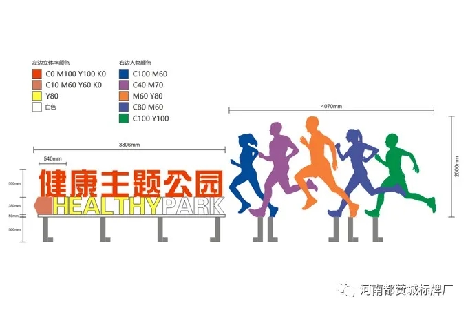 健康主题公园标识系统设计方案 健身步道/健康步道